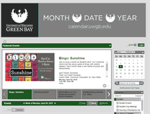 Tablet Screenshot of calendar.uwgb.edu