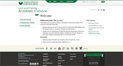 Desktop Screenshot of catalog.uwgb.edu