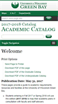 Mobile Screenshot of catalog.uwgb.edu