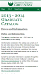 Mobile Screenshot of gradcatalog.uwgb.edu