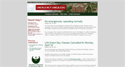 Desktop Screenshot of emergency.uwgb.edu