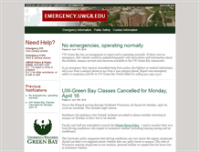 Tablet Screenshot of emergency.uwgb.edu